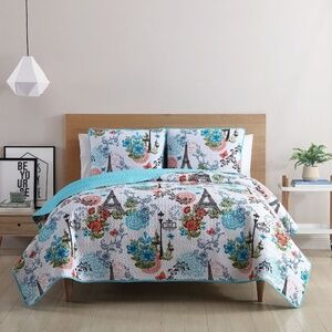 3pc Full/Queen Eifel Pinsonic Quilt Set